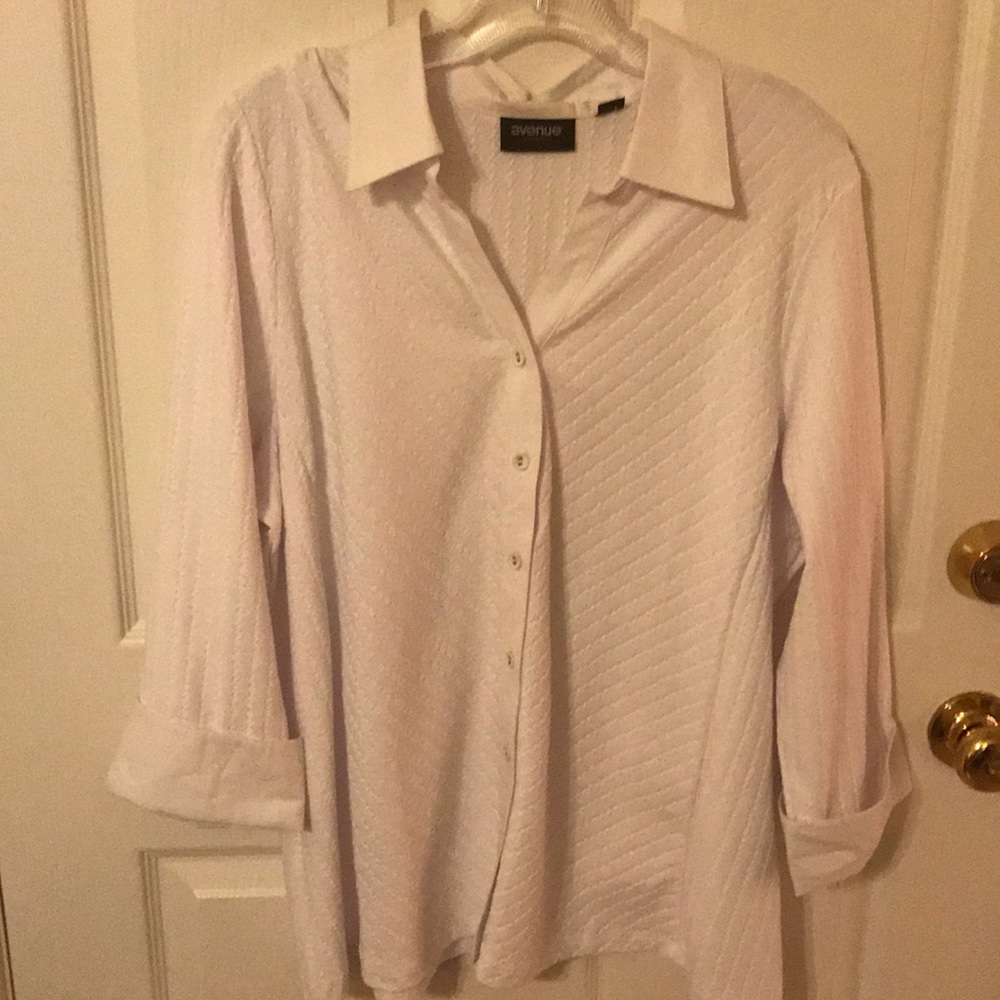 White button up shirt Plus size